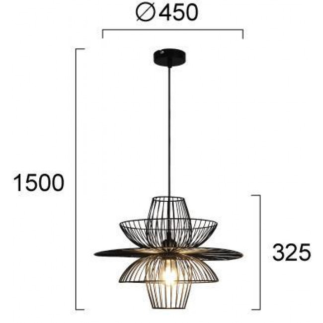 Φωτιστικό Μονόφωτο E27 Μαύρο Magnus 4306800 VIOKEF