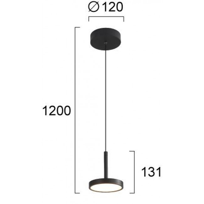 Φωτιστικό LED 9W 3000k Μαύρο Eden 4307600 VIOKEF