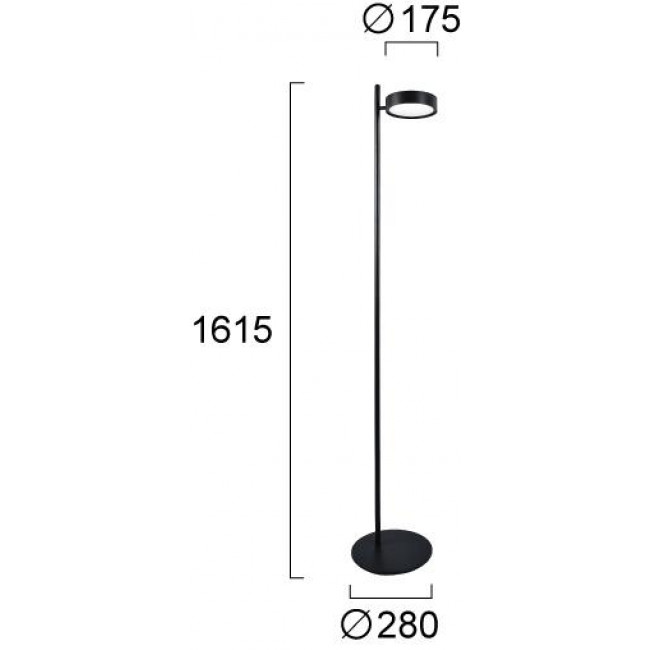 Φωτιστικό Δαπέδου LED 28W 3000k Μαύρο Only 4308100 VIOKEF