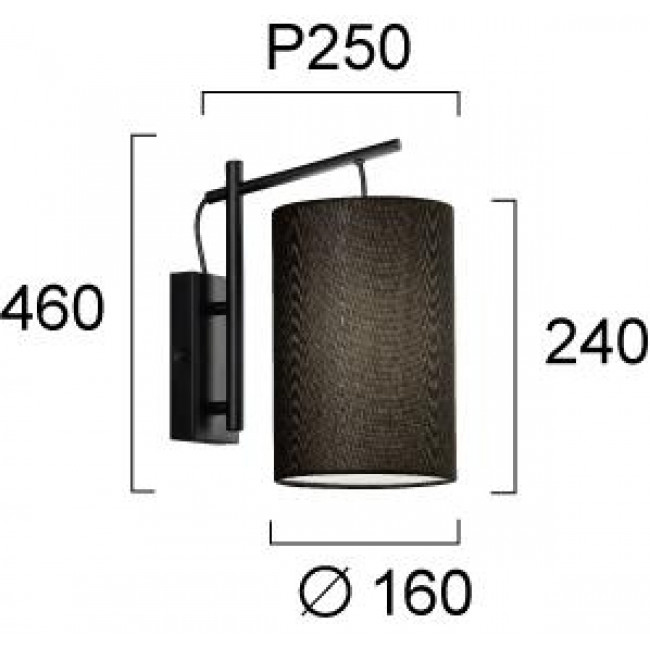 Απλίκα E27 Μαύρο Kealia 4308200 VIOKEF