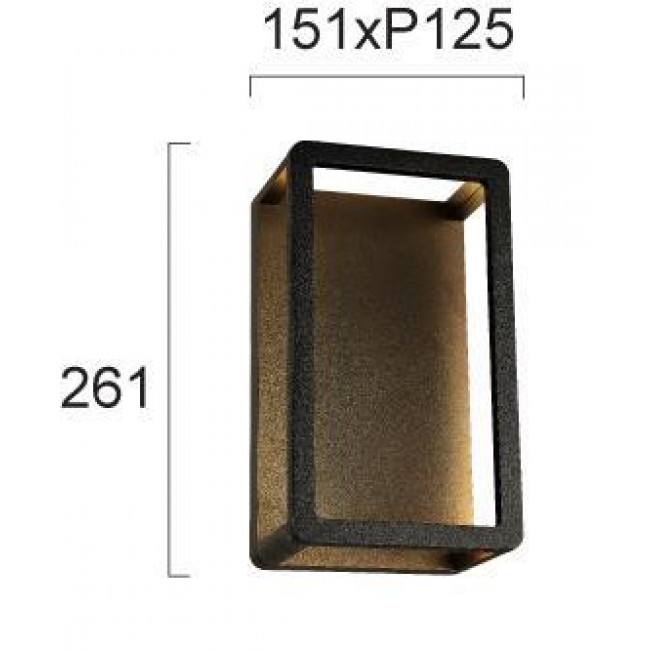 Απλίκα LED 10W 3000k Ανθρακί Nat 4309500 VIOKEF