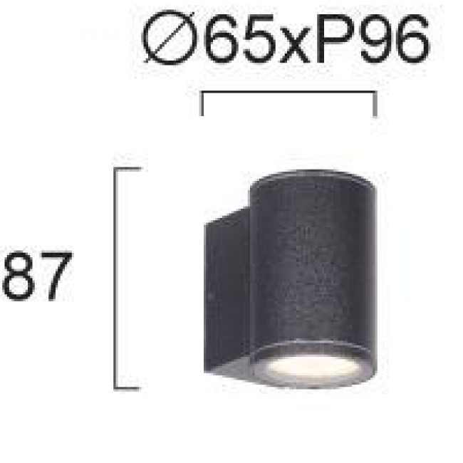 Απλίκα GU10 Ανθρακί Corvo 4309700 VIOKEF