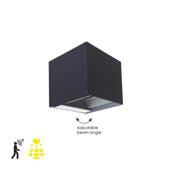 Ηλιακό Φωτιστικό LED 6.3W 3000K Μαύρο Με Αισθητήρα Κίνησης Inglesi 4309900 VIOKEF