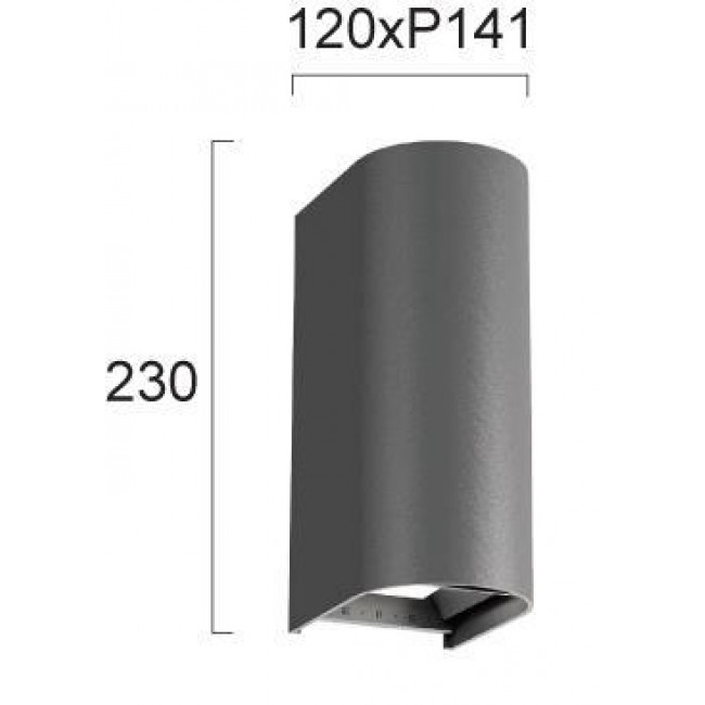Απλίκα LED 20W 3000k-6500k Ανθρακί Azores 4310001 VIOKEF