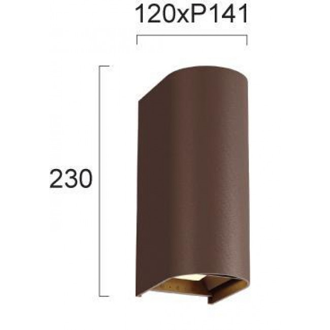 Απλίκα LED 20W 3000k-6500k Καφέ Azores 4310002 VIOKEF