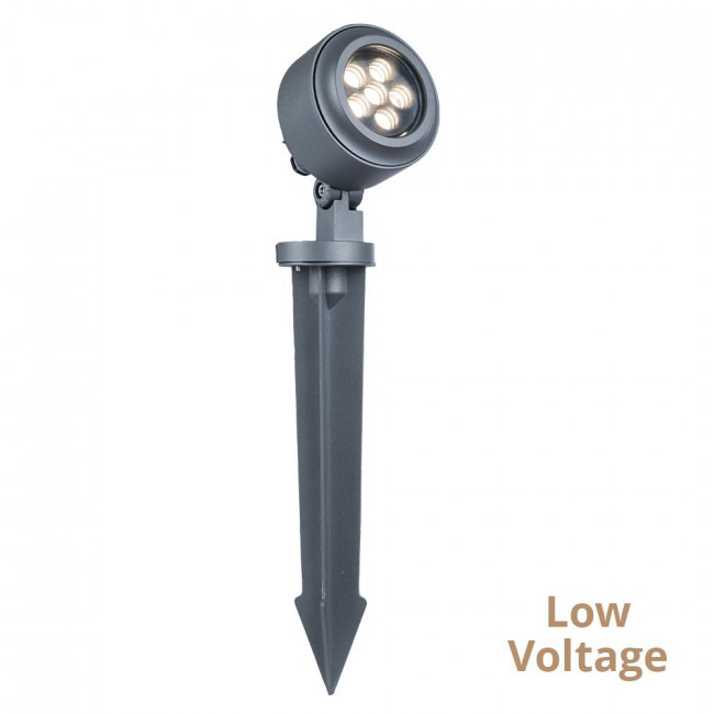 Φωτιστικό Κήπου LED 7W 3000k Με Καρφί Ανθρακί Ridox 4310600 VIOKEF
