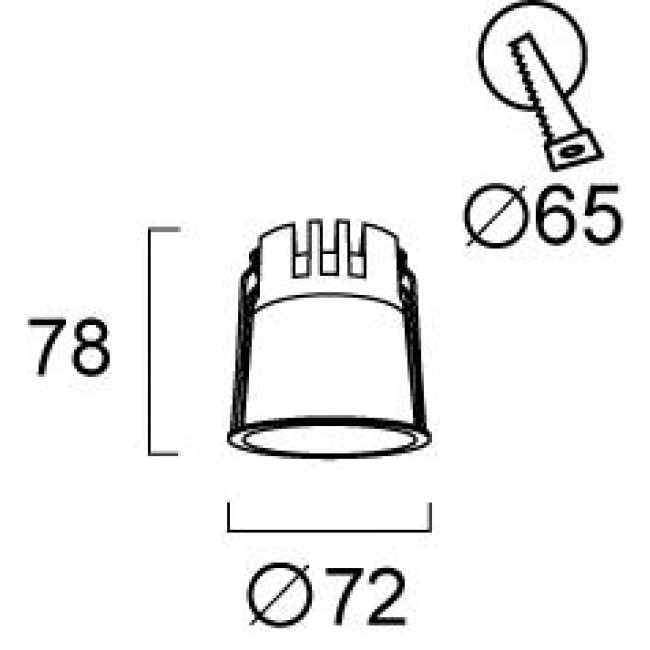 Σπότ Χωνευτό LED 10W 2700k-6500k Λευκό Σταθερό Dylan 4311200 VIOKEF