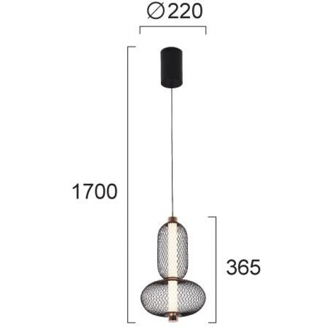 Φωτιστικό LED 9W 3000k Μαύρο Και Χρυσό Margot 4311400 VIOKEF
