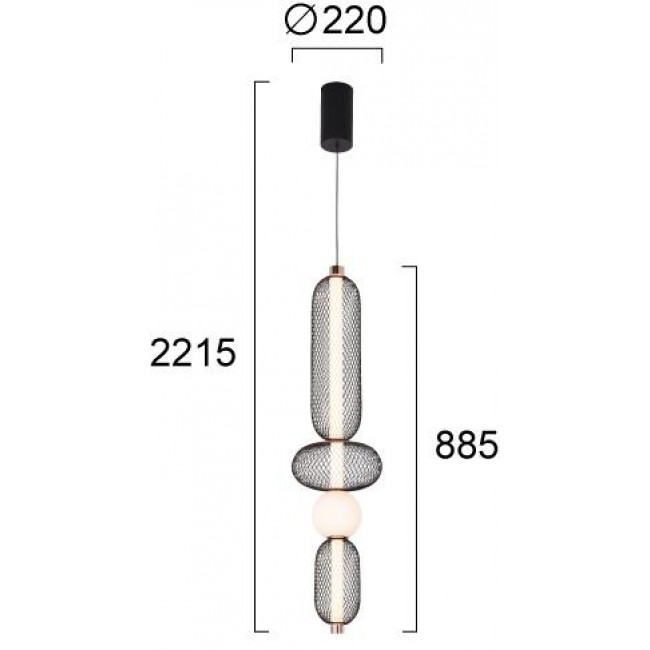 Φωτιστικό LED 19W 3000k Μαύρο Και Χρυσό Margot 4311500 VIOKEF