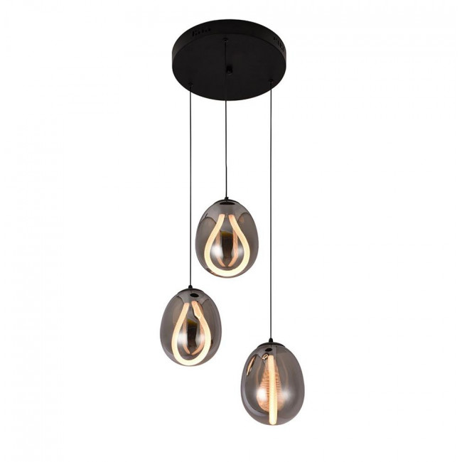 Φωτιστικό LED 23W 3000k Μαύρο Και Φυμέ Melanie 4311900 VIOKEF