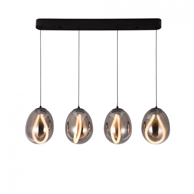 Φωτιστικό LED 23W 3000k Μαύρο Και Φυμέ Melanie 4312000 VIOKEF