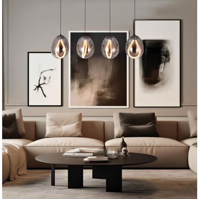 Φωτιστικό LED 23W 3000k Μαύρο Και Φυμέ Melanie 4312000 VIOKEF