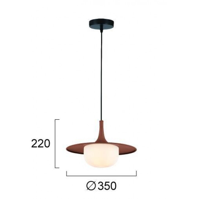 Φωτιστικό Μονόφωτο G9 Καφέ Και Λευκό Fred 4312601 VIOKEF