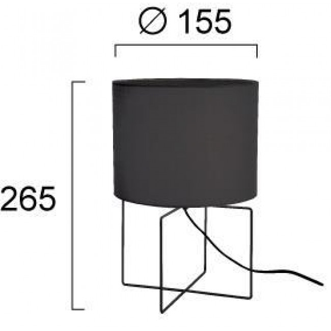 Πορτατίφ E27 Μαύρο Rondo 4313200 VIOKEF