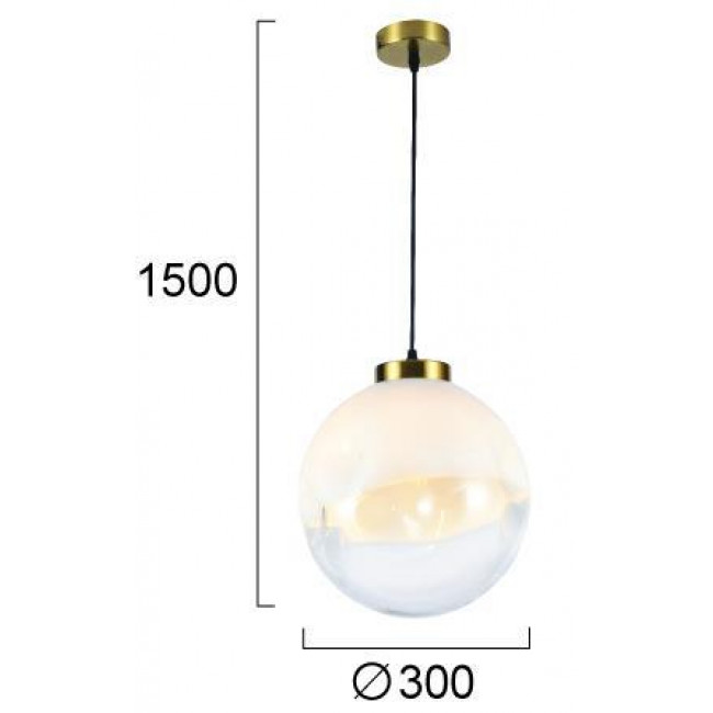 Φωτιστικό Μονόφωτο E27 Χρυσό Και Διάφανο Vana 4313700 VIOKEF