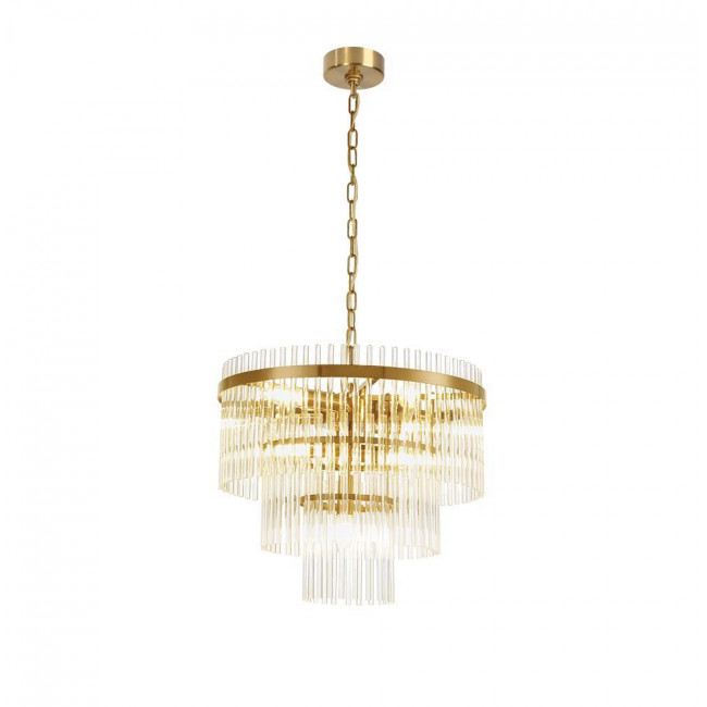 Φωτιστικό Επτάφωτο E14 Μπρονζε Και Διάφανο Sabrina 4314400 VIOKEF