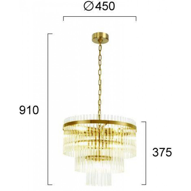 Φωτιστικό Επτάφωτο E14 Μπρονζε Και Διάφανο Sabrina 4314400 VIOKEF