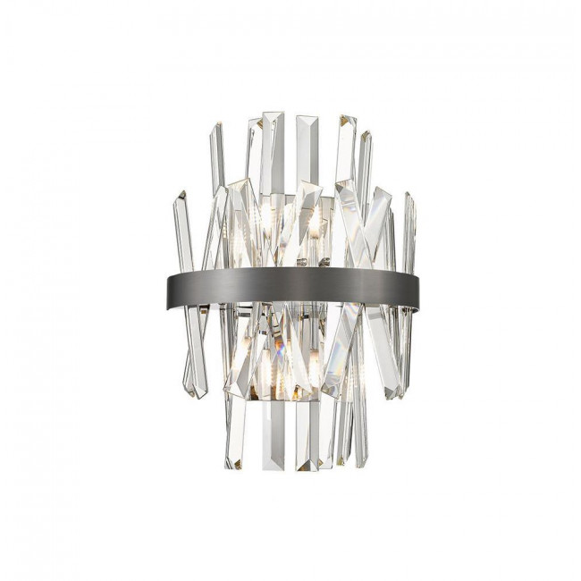 Απλίκα Δίφωτη G9 Ασημί Και Διάφανο Veronica 4315400 VIOKEF