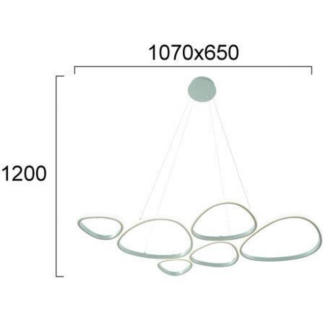 Φωτιστικό LED 61W 3000k Ασημί Helix 4316200 VIOKEF