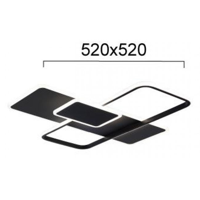 Φωτιστικό LED 42W 3000k Μαύρο Brenda 4316400 VIOKEF