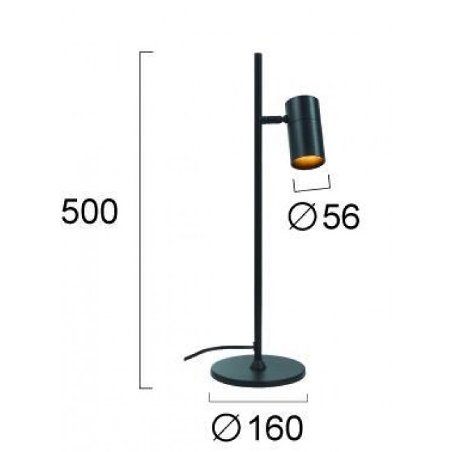 Πορτατίφ GU10 Μαύρο Sid 4316700 VIOKEF