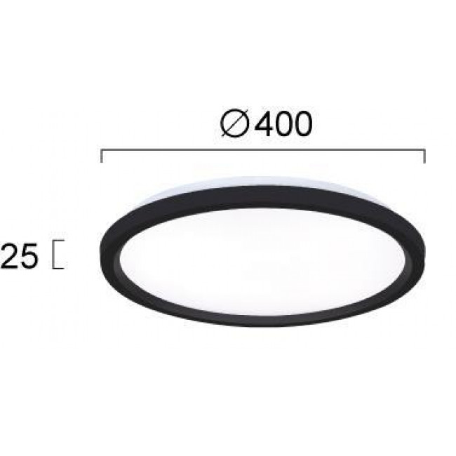 Πλαφονιέρα LED 25W 3000k-6000k Μαύρο Και Λευκό Serena 4318000 VIOKEF