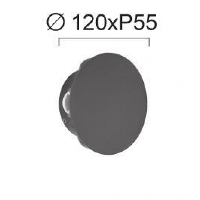 Απλίκα LED 7W 3000k Γκρι Smooth 4318400 VIOKEF