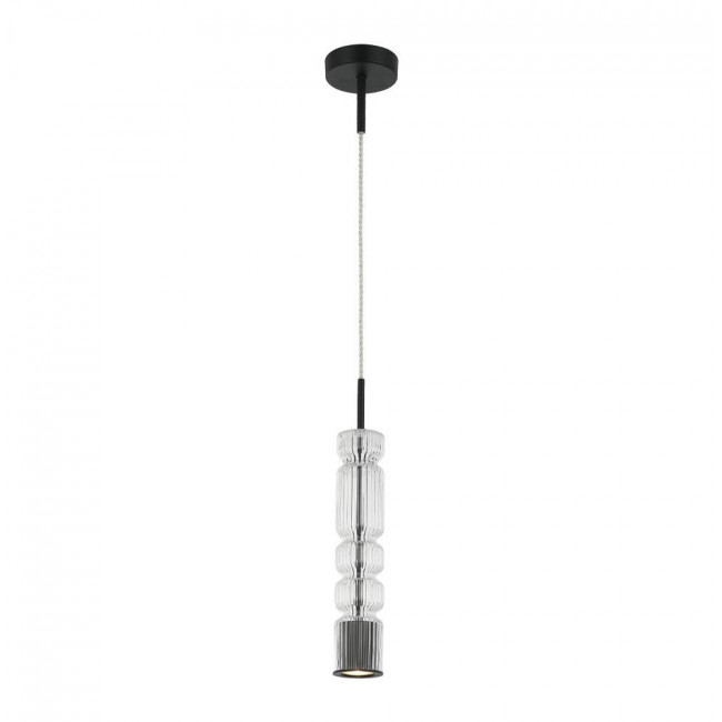 Φωτιστικό Μονόφωτο GU10 Μαύρο Και Διάφανο Nikita 4318900 VIOKEF