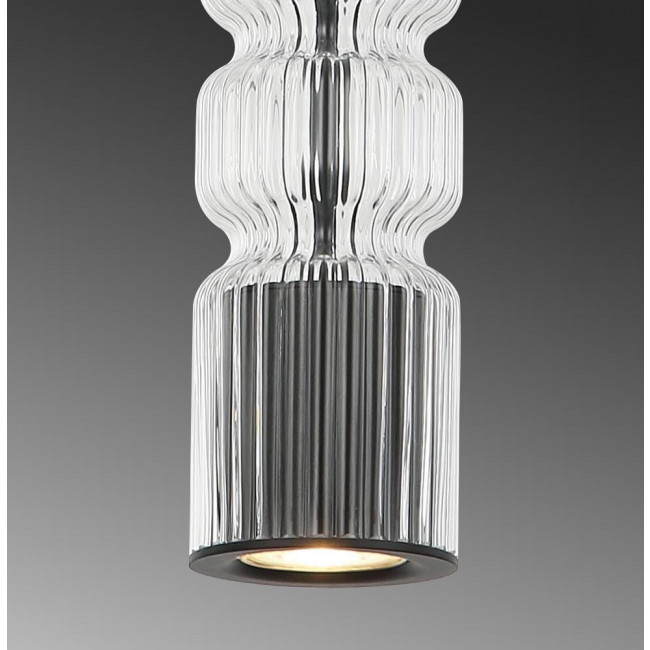 Φωτιστικό Μονόφωτο GU10 Μαύρο Και Διάφανο Nikita 4318900 VIOKEF