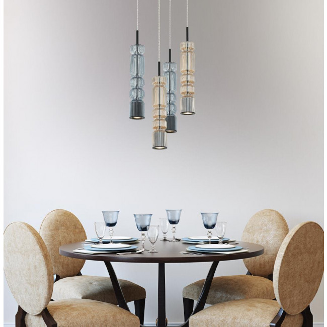 Φωτιστικό Μονόφωτο GU10 Μαύρο Και Μελί Nikita 4318901 VIOKEF