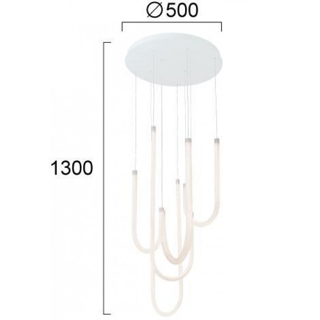 Φωτιστικό LED 60W 3000k Λευκό Yvonne 4319300 VIOKEF