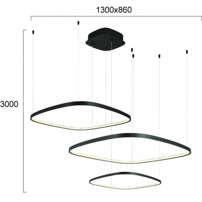 Φωτιστικό LED 70W 3000k-6000k Μαύρο Lorenzo 4319400 VIOKEF