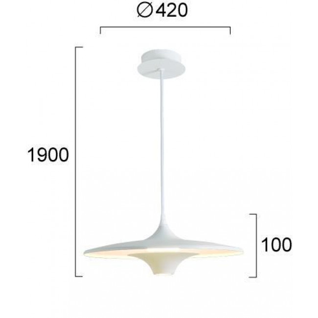 Φωτιστικό LED 19W 3000k Λευκό Rene 4319500 VIOKEF