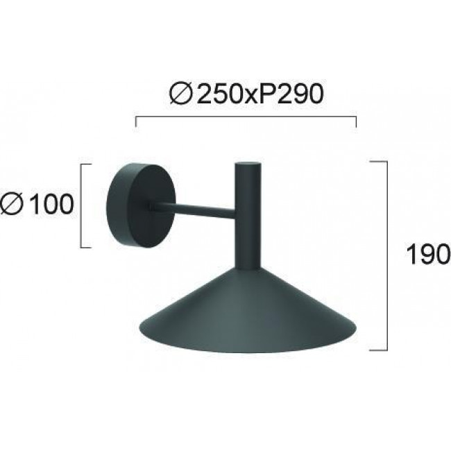 Απλίκα LED 6W 3000k Μαύρο Marsi 4319800 VIOKEF