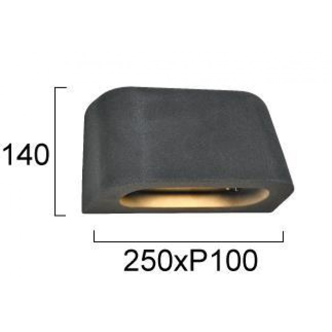 Απλίκα LED 9W 3000k Ανθρακί Krabi 4319900 VIOKEF