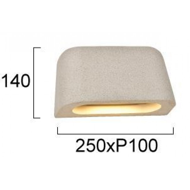 Απλίκα LED 9W 3000k Μπεζ Krabi 4319901 VIOKEF