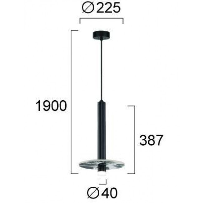 Φωτιστικό LED 8W 3000k Μαύρο Leandros 4320100 VIOKEF