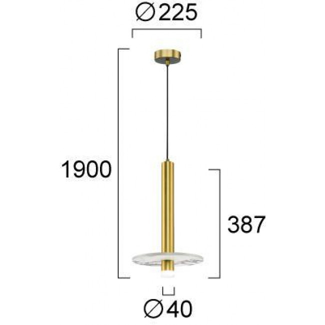 Φωτιστικό LED 8W 3000k Χρυσό Leandros 4320101 VIOKEF