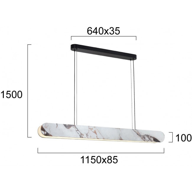 Φωτιστικό LED 46W 3000k Λευκό Alicia 4320400 VIOKEF