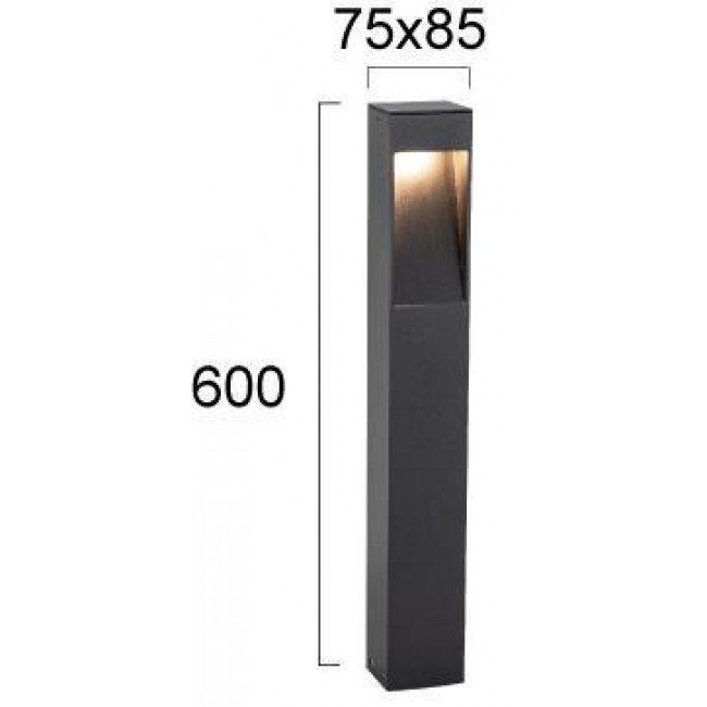 Φωτιστικό Κολώνα LED 7W 3000k Ανθρακί Karl 4320900 VIOKEF