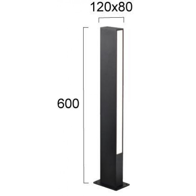 Φωτιστικό Κολώνα LED 6W 3000k Ανθρακί Και Λευκό Lir 4321000 VIOKEF