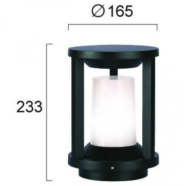 Φωτιστικό Κολώνα E27 Μαύρο Korey 4321400 VIOKEF