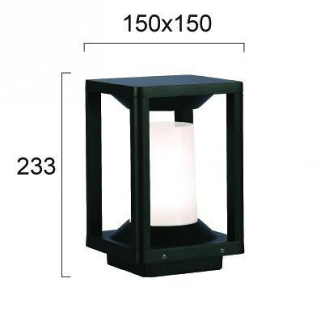 Φωτιστικό Κολώνα E27 Μαύρο Korey 4321500 VIOKEF