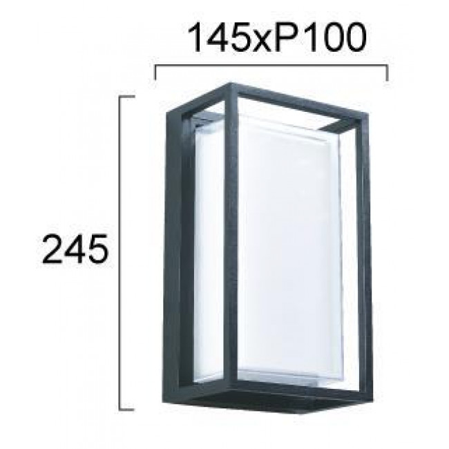 Απλίκα LED 15W 3000k Ανθρακί Nikao 4321900 VIOKEF
