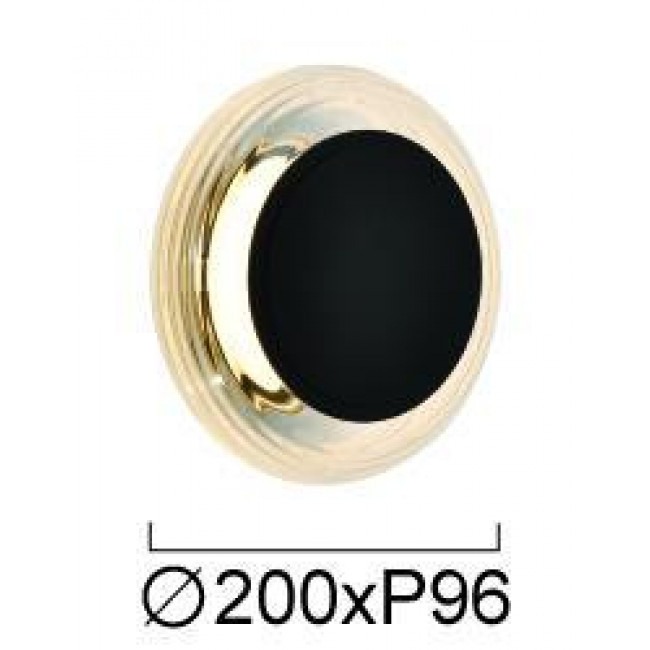 Απλίκα LED 7W 3000k Μαύρο Και Διάφανο Glossy 4322100 VIOKEF