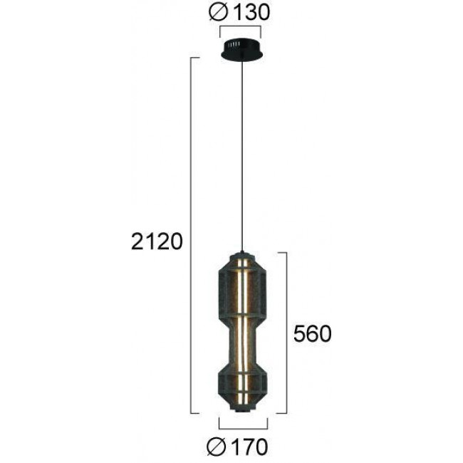 Φωτιστικό LED 20W 3000k Μαύρο Και Ανθρακί Artisti 4322400 VIOKEF