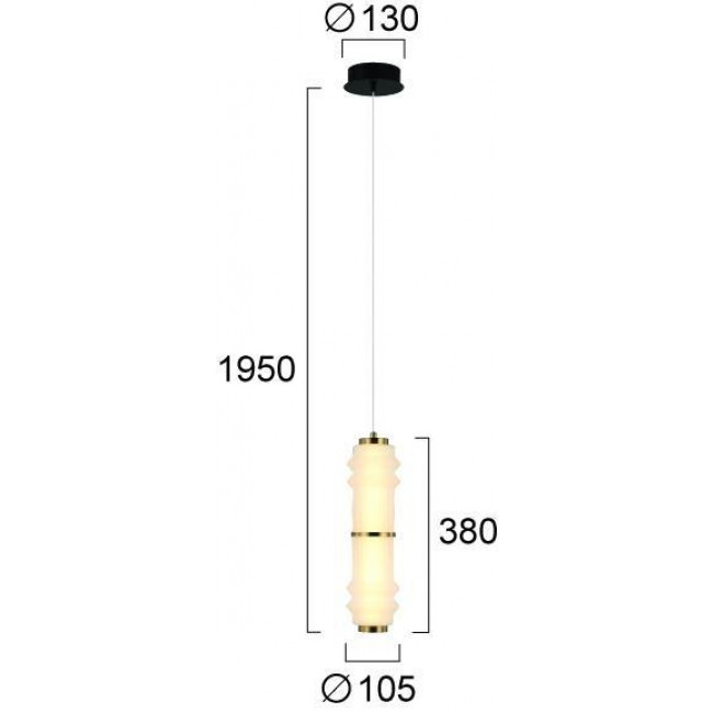 Φωτιστικό LED 14W 3000k Λευκό Και Μπρονζέ Dereck 4322600 VIOKEF
