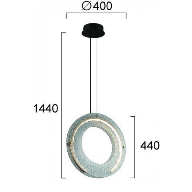 Φωτιστικό LED 20W 3000k Μαύρο Και Φυμέ Tamara 4322700 VIOKEF