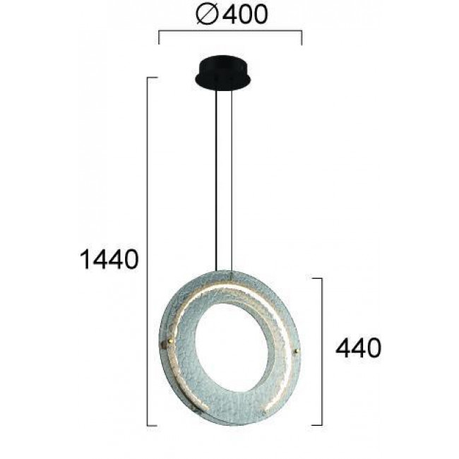 Φωτιστικό LED 20W 3000k Μαύρο Και Φυμέ Tamara 4322700 VIOKEF