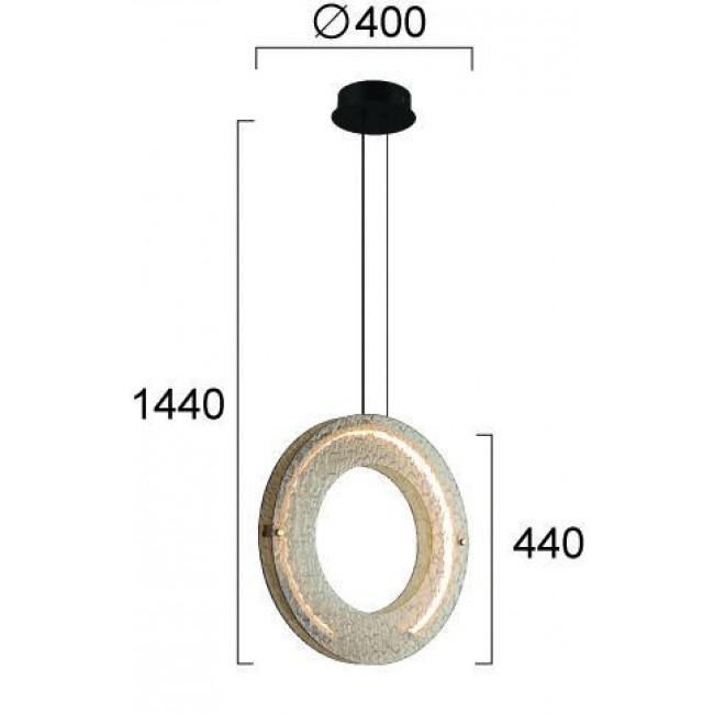 Φωτιστικό LED 20W 3000k Μπρονζέ Και Μελί Tamara 4322701 VIOKEF